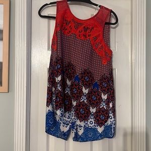 Multi Colored Sleeveless Blouse
